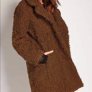 Brown Faux Fur Coat